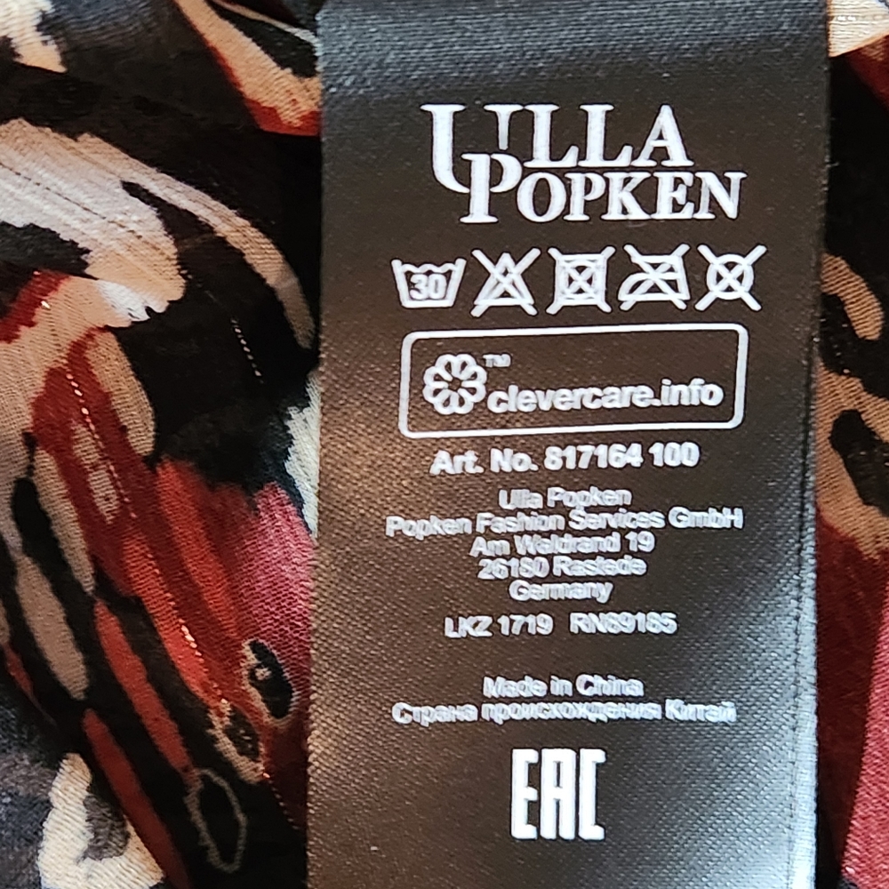 NWT Ulla Popken Mixed Paisley Print Ruffle Sleeve Blouse Size 14 - Picture 12 of 13